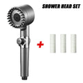 High-Pressure Shower Head 3-Mode Adjustable Spray with Massage Brush Filter Rain Shower Faucet Bathroom Accessories