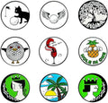 Lot of 10 Golf Ball Markers Assorted Patterns - Soft Enamel Technique