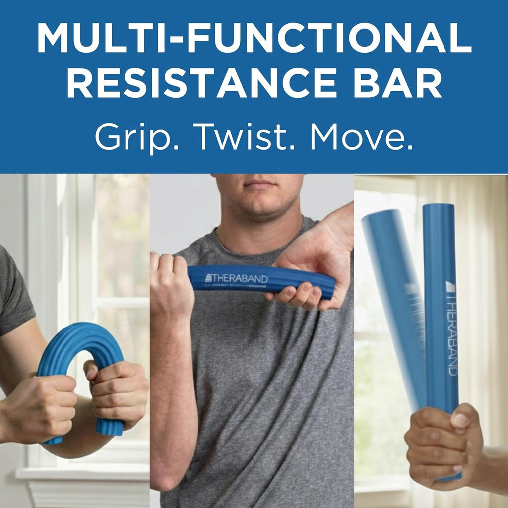 Flexbar, Tennis Elbow Therapy Bar, Relieve Tendonitis Pain & Improve Grip Strength, Resistance Bar for Golfers Elbow & Tendinitis, Blue, Heavy, Advanced